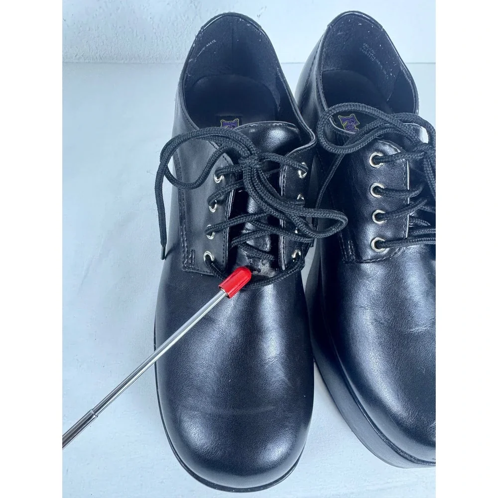 Funtasma Jazz-02 Platform Oxford Laces Black Chunky Block Heel Vegan Goth Grunge